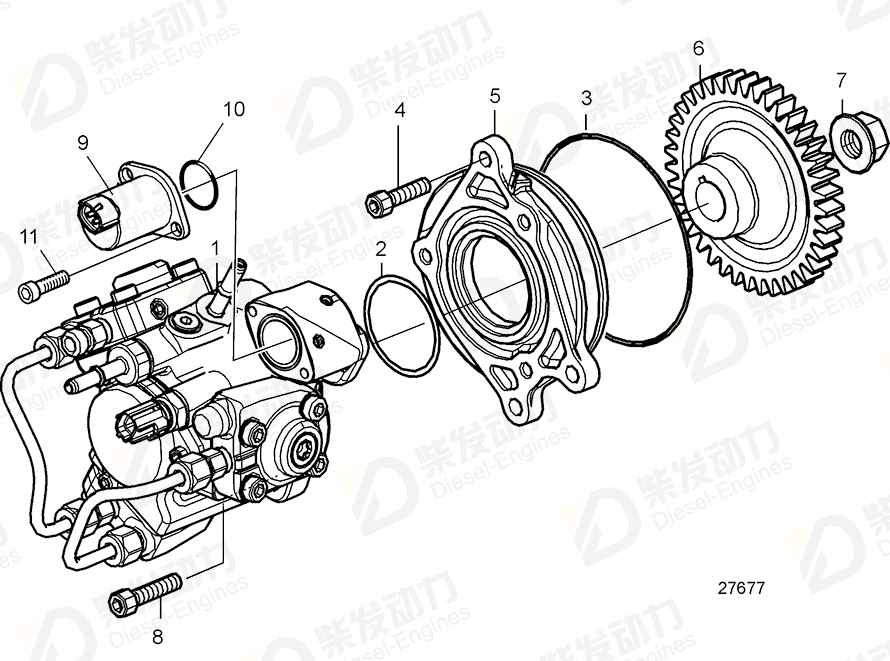 VOLVO Control valve 22224036 Drawing